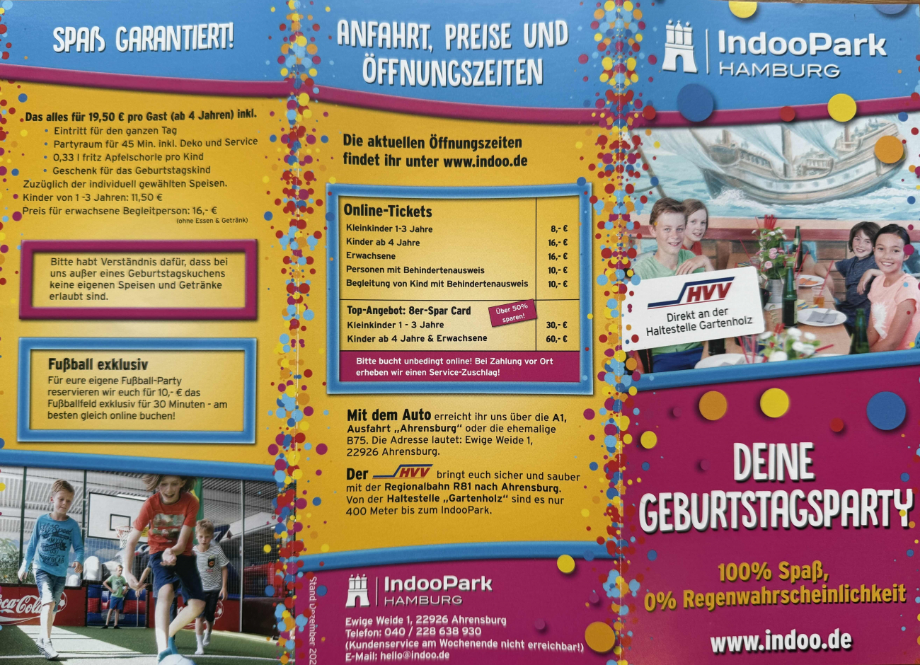 Geburtstag feiern im Indoo Fun & Action Park Hamburg