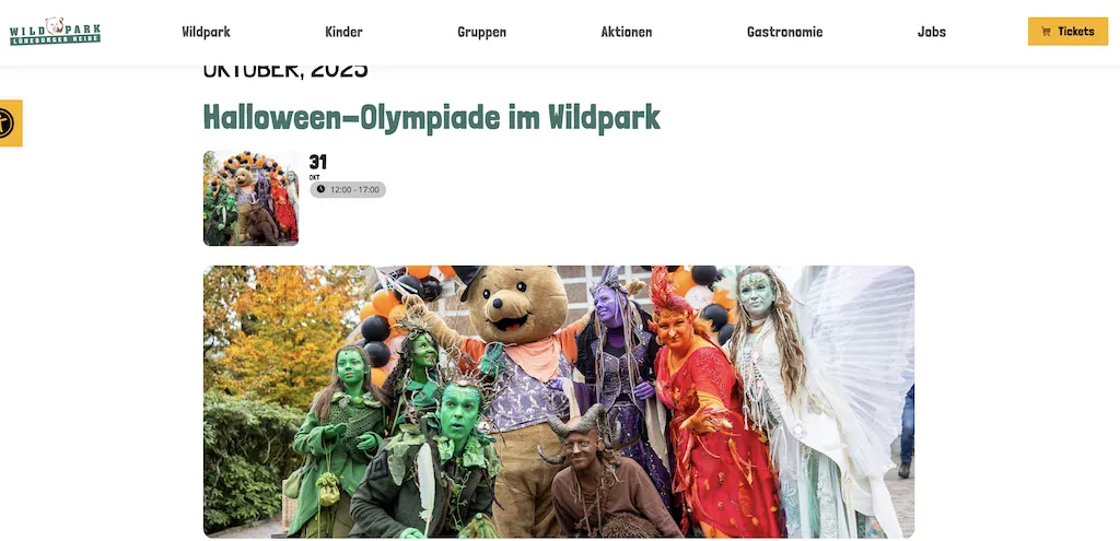 Halloween-Olympiade im Wildpark Lüneburger Heide