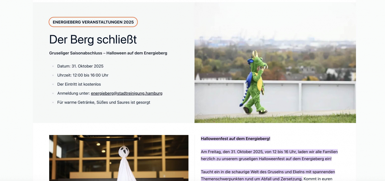 Halloween Events 2025 für Kinder in Hamburg