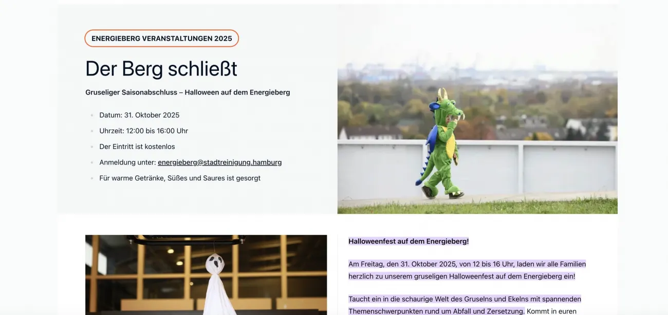 Halloween Events 2025 für Kinder in Hamburg