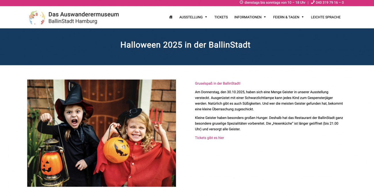 Halloween 2025 in der BallinStadt