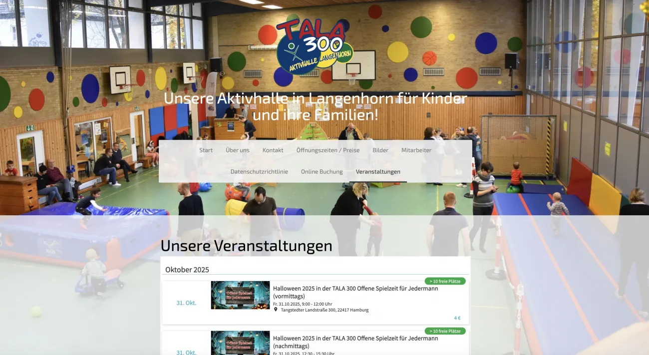 Halloween 2025 in der TALA 300 Offene Spielzeit für Jedermann