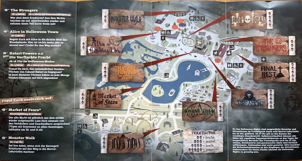 Lage plan - Halloween Nights im Serengeti-Park - 03.10. bis 02.11.2025