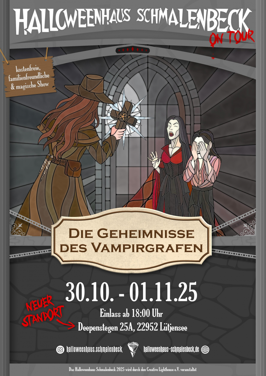 Plakat zur Show "Die Geheimnisse des Vampirgrafen"