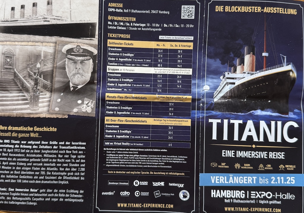 Ausstellung |Titanic: Eine Immersive Reise