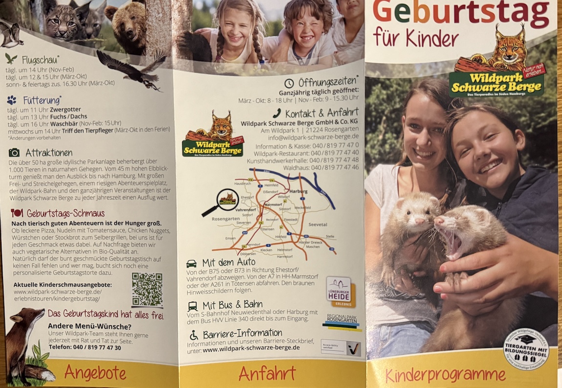 Kindergeburtstage im Wildpark Schwarze Berge