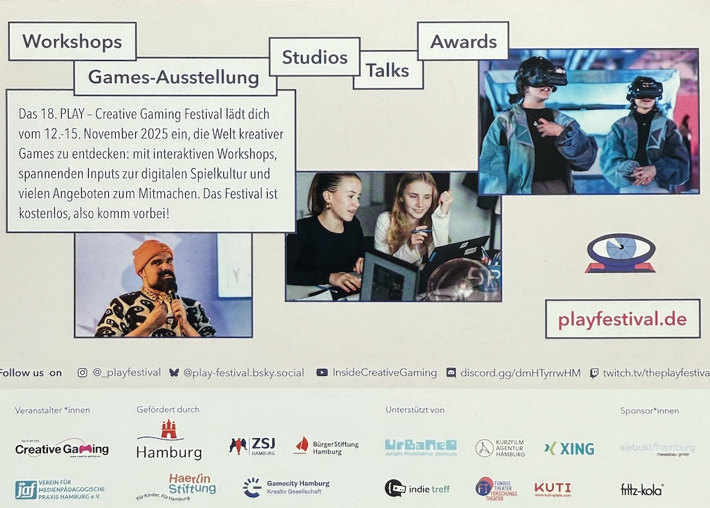 PLAY – Creative Gaming Festival 2025 in Hamburg