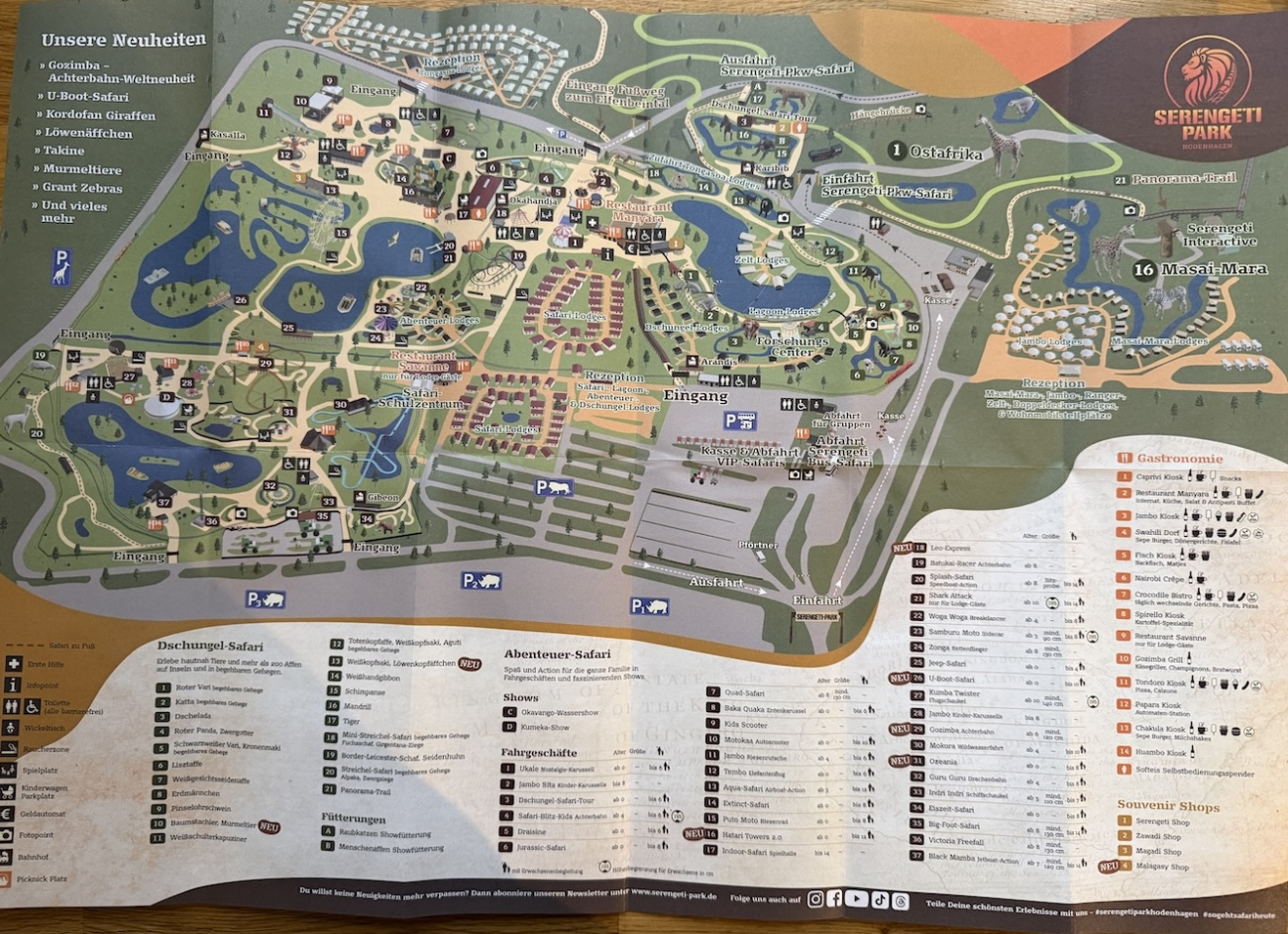 Lageplan Serengeti Park Hodenhagen